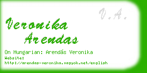 veronika arendas business card